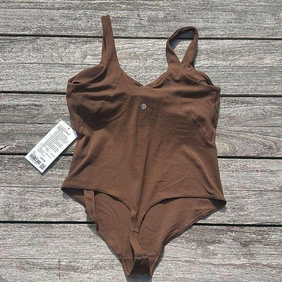 Lululemon Align Bodysuit Java Brown thong cut size 12 NWT - Picture 5 of 8